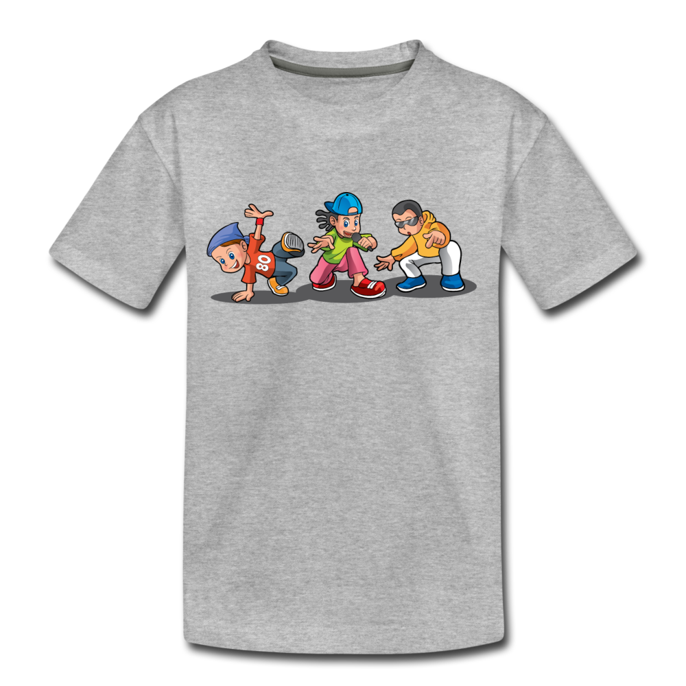Hip Hop Cartoon Kids Kids T-Shirt - heather gray
