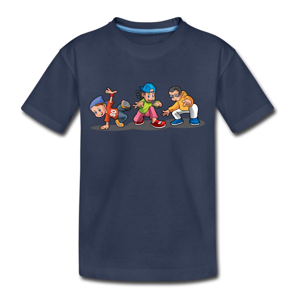 Hip Hop Cartoon Kids Kids T-Shirt - navy