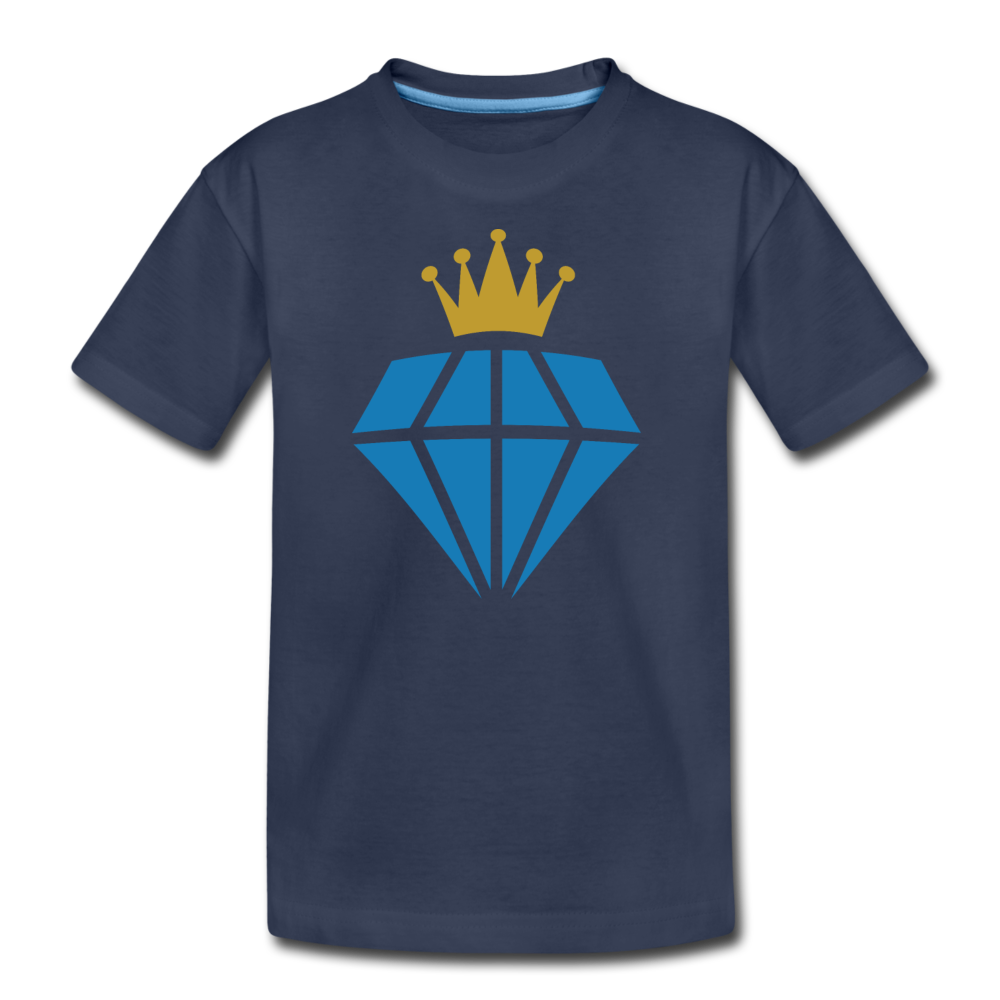 Diamond Crown Kids T-Shirt - navy