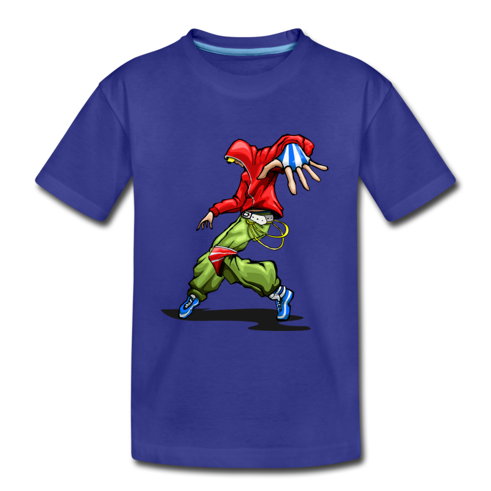 Hip Hop Dancer Cartoon Kids T-Shirt - royal blue