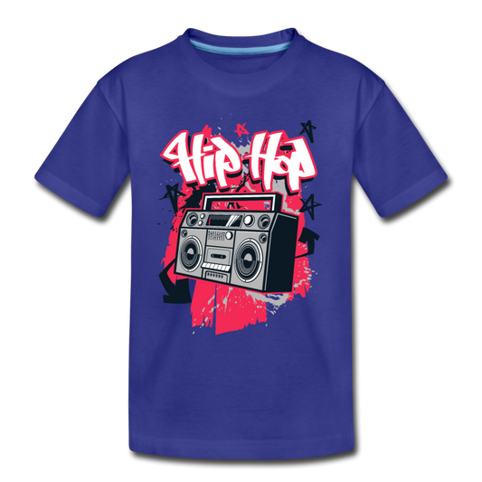 Hip Hop Boombox Kids T-Shirt - royal blue