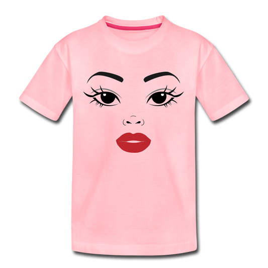 Girl Face Kids T-Shirt - pink