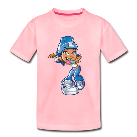 Cartoon Girl Kids T-Shirt - pink