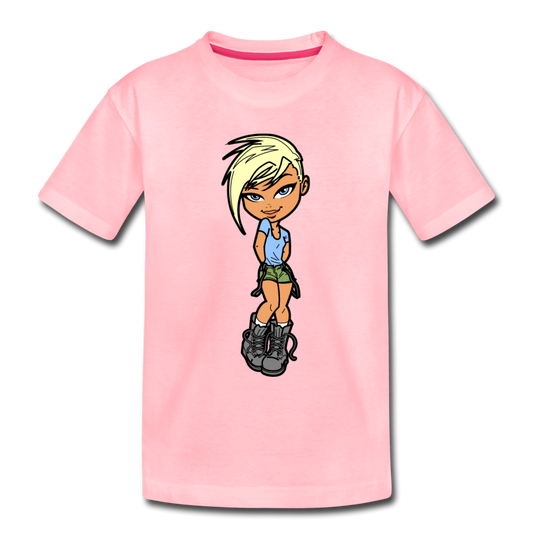 Cartoon Girl Kids T-Shirt - pink