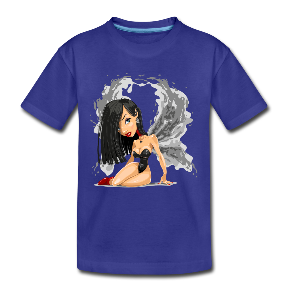 Fairy Girl Cartoon Kids T-Shirt - royal blue