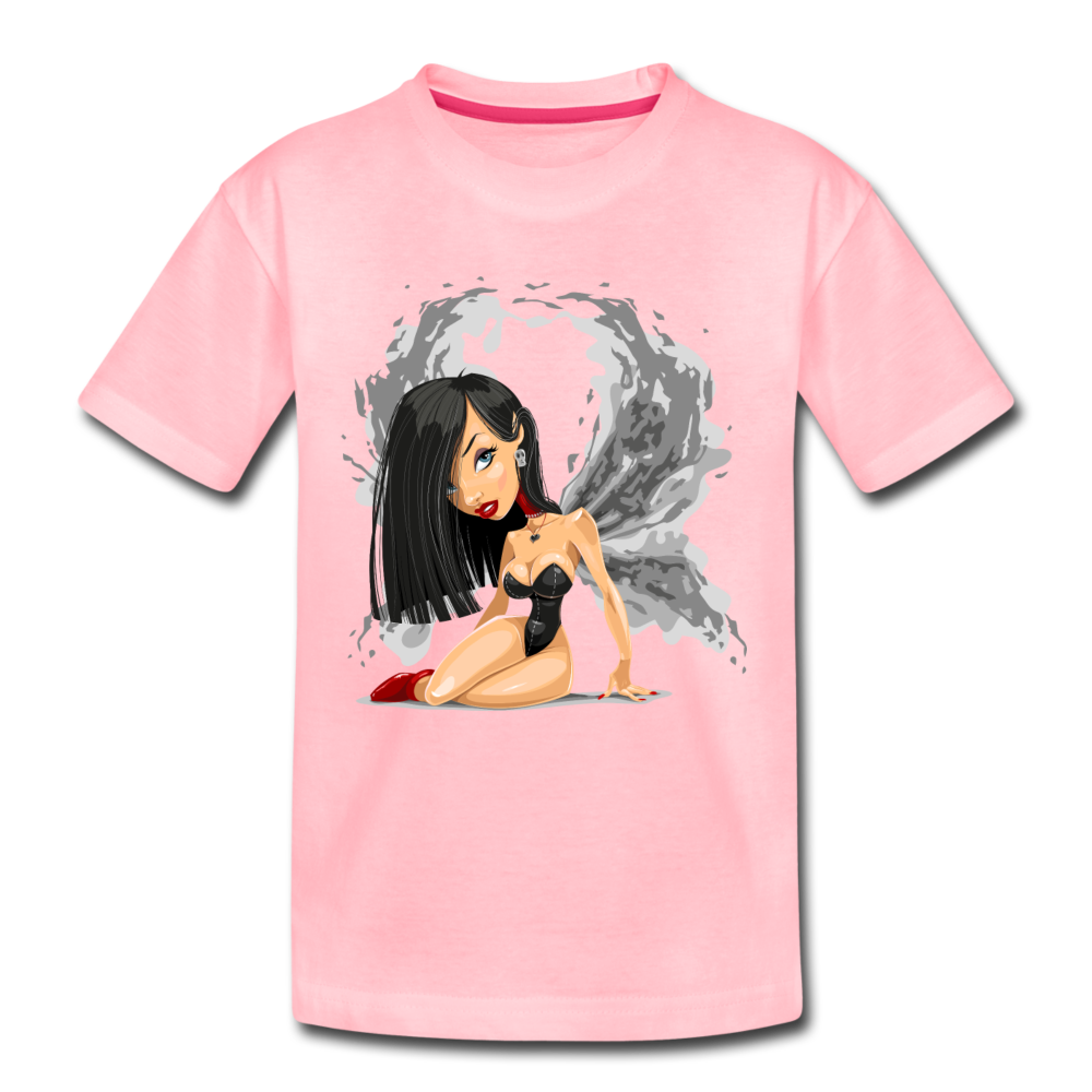 Fairy Girl Cartoon Kids T-Shirt - pink