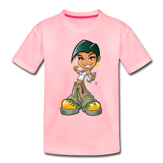Cartoon Girl Kids T-Shirt - pink