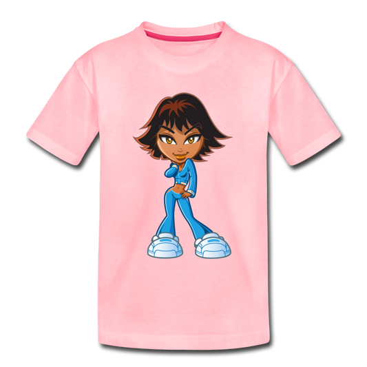 Cartoon Girl Kids T-Shirt - pink