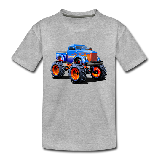 Monster Truck Kids T-Shirt - heather gray
