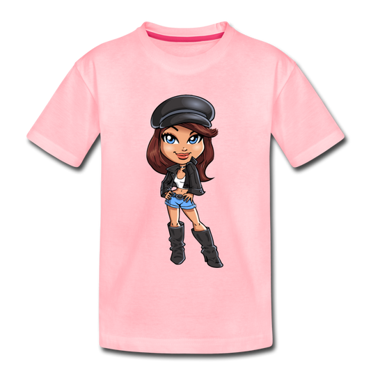Cartoon Girl Kids T-Shirt - pink