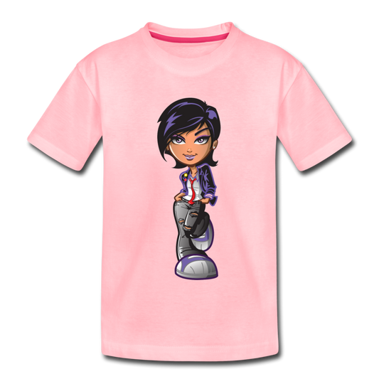 Cartoon Girl Kids T-Shirt - pink