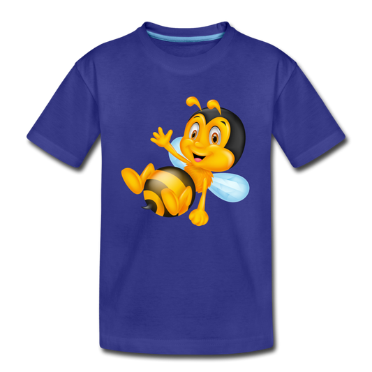 Bumble Bee Cartoon Kids T-Shirt - royal blue