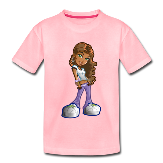 Cartoon Girl Kids T-Shirt - pink