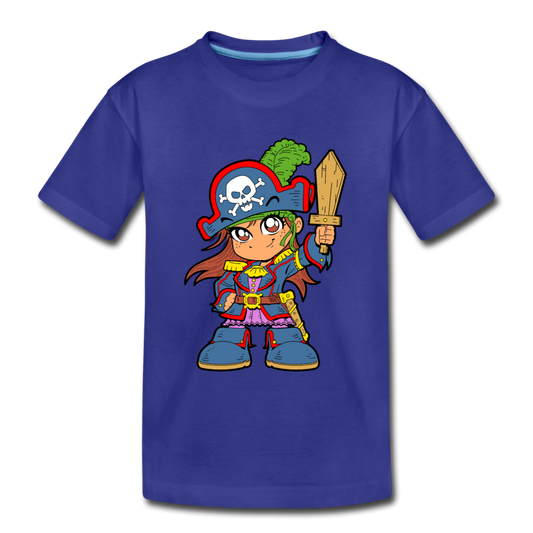 Pirate Cartoon Kids T-Shirt - royal blue