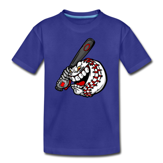 Baseball Swinging Bat Kids T-Shirt - royal blue