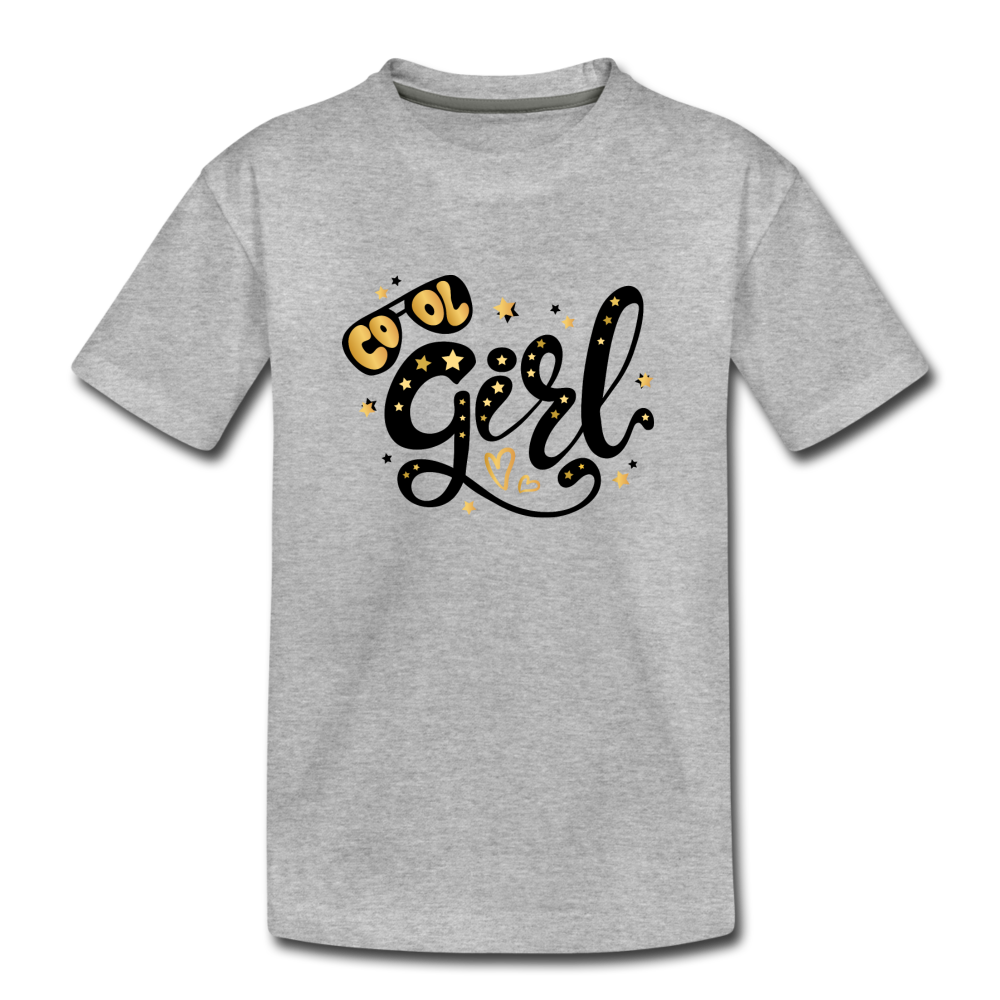 Cool Girl Kids T-Shirt - heather gray