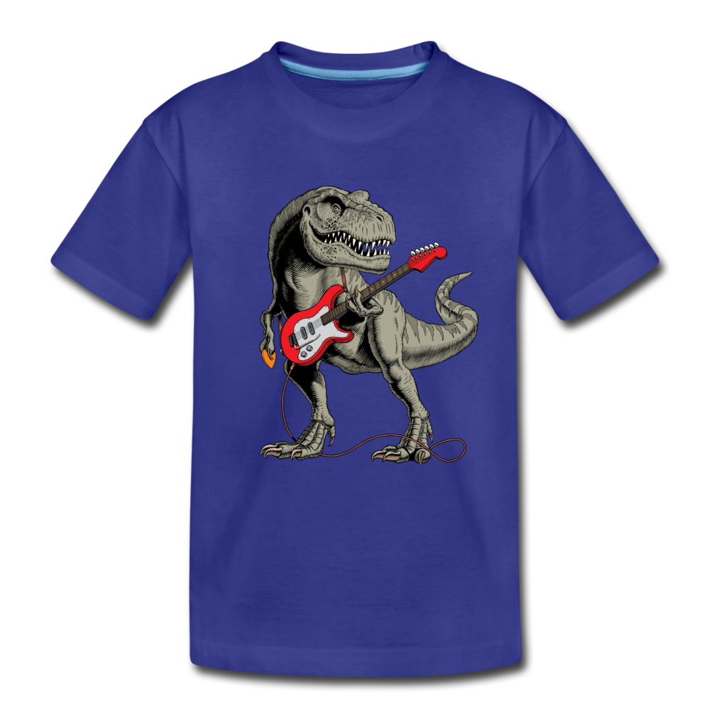 Guitar Dinosaur Kids T-Shirt - royal blue