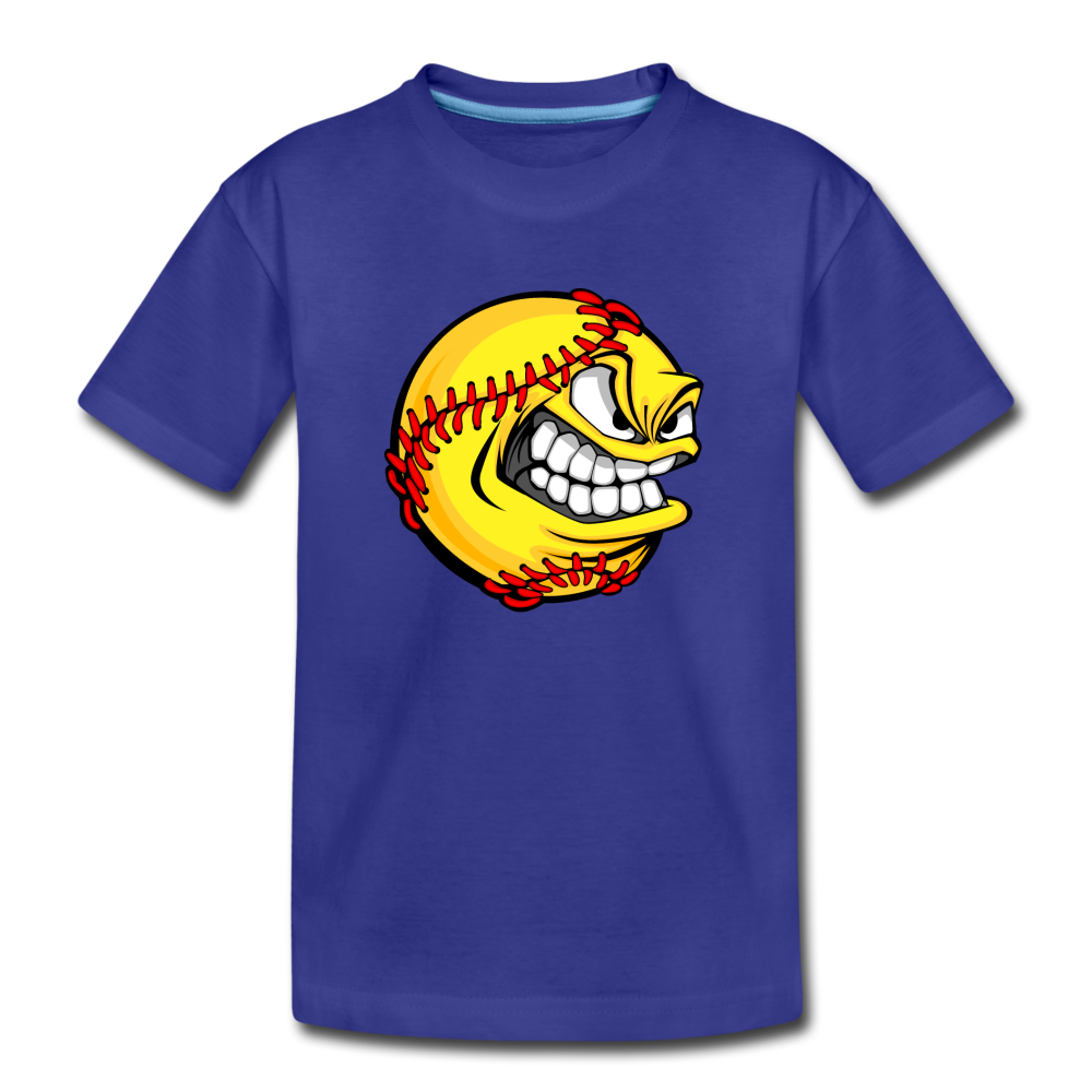 Baseball Face Kids T-Shirt - royal blue