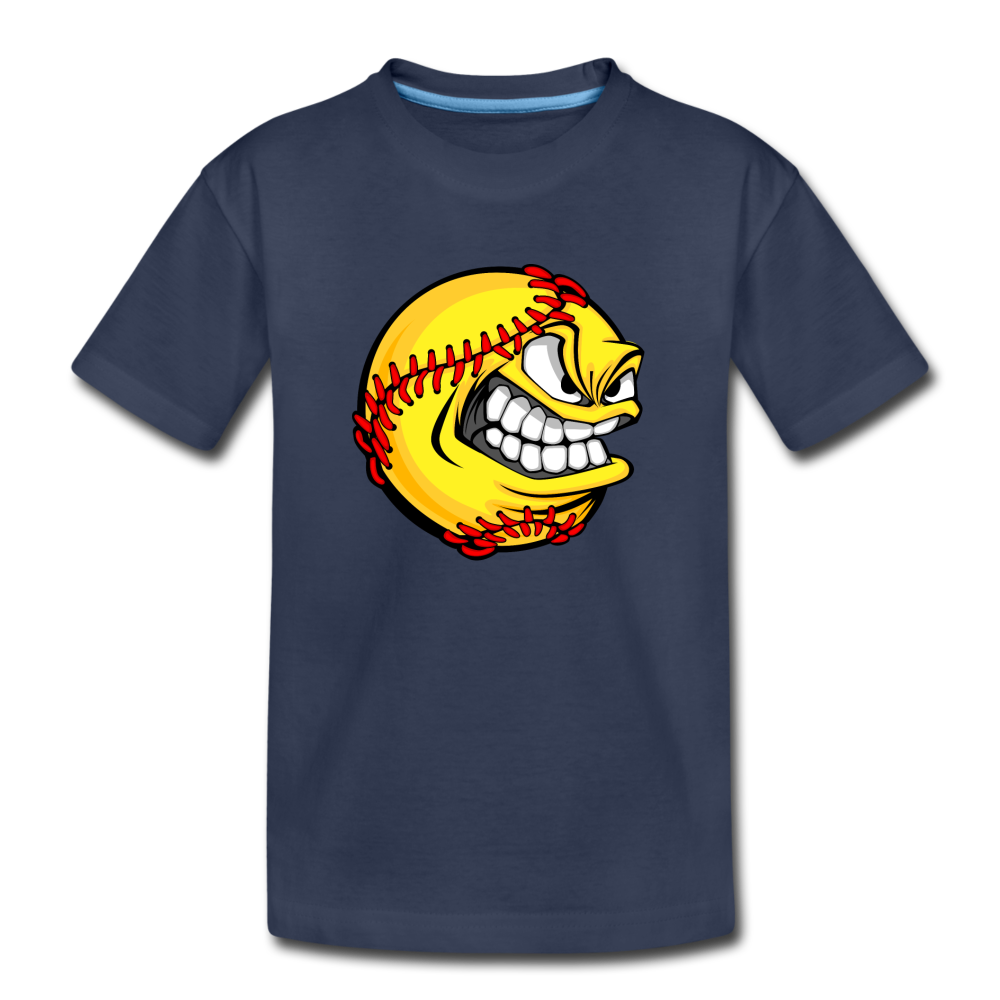 Baseball Face Kids T-Shirt - navy