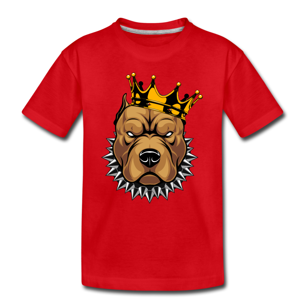 Pitbull Crown Kids T-Shirt - red