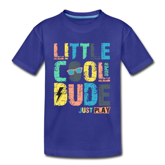 Little Cool Dude Kids T-Shirt - royal blue