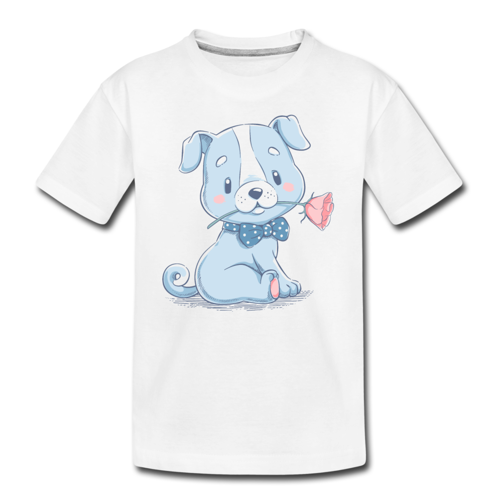 Puppy Rose Kids T-Shirt - white