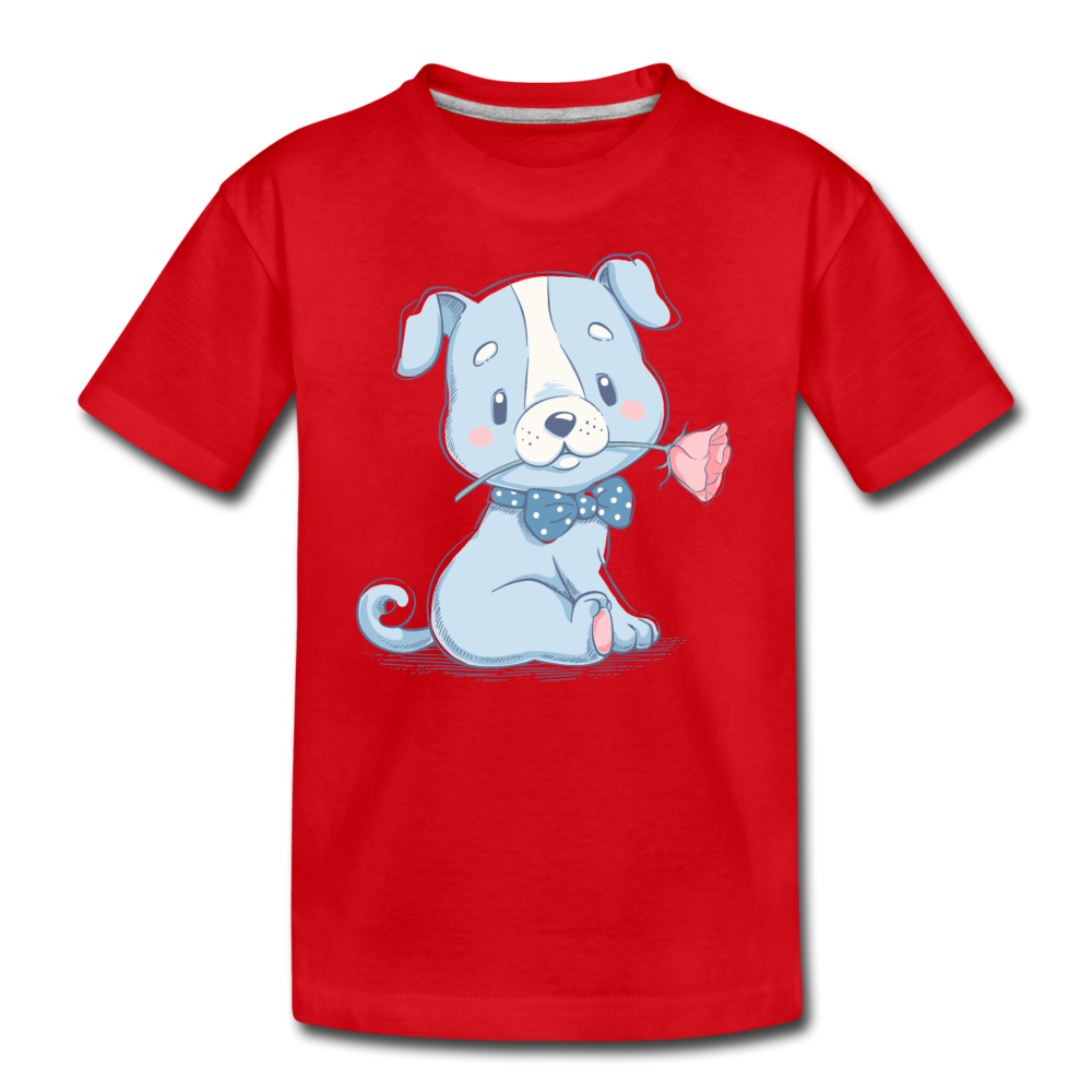 Puppy Rose Kids T-Shirt - red
