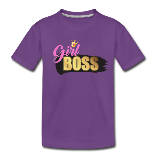Girl Boss Kids T-Shirt - purple