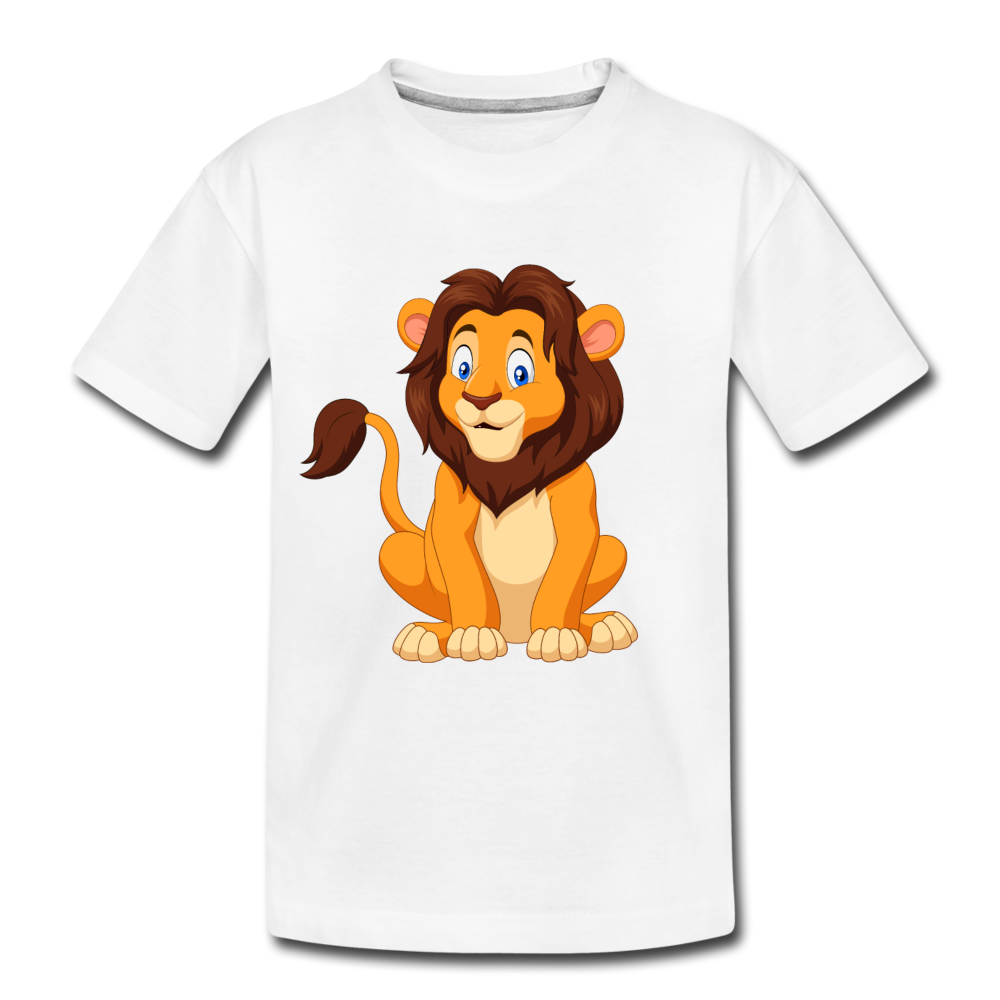Lion Cartoon Kids T-Shirt - white