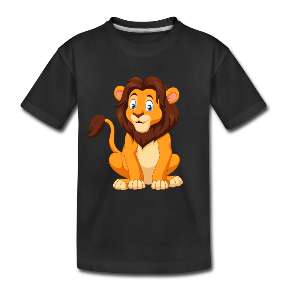 Lion Cartoon Kids T-Shirt - black