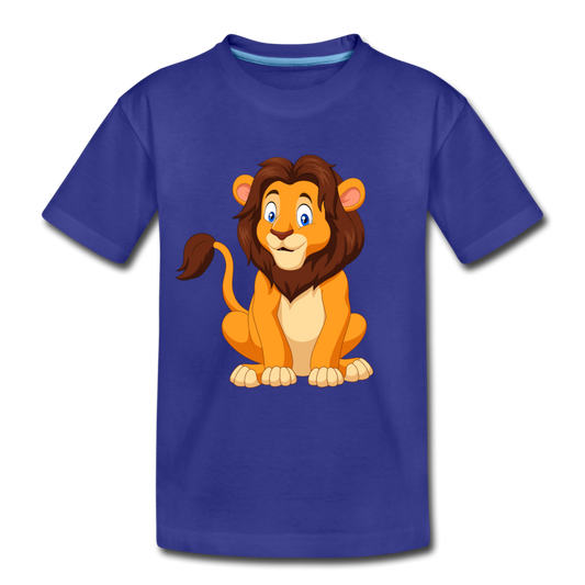 Lion Cartoon Kids T-Shirt - royal blue