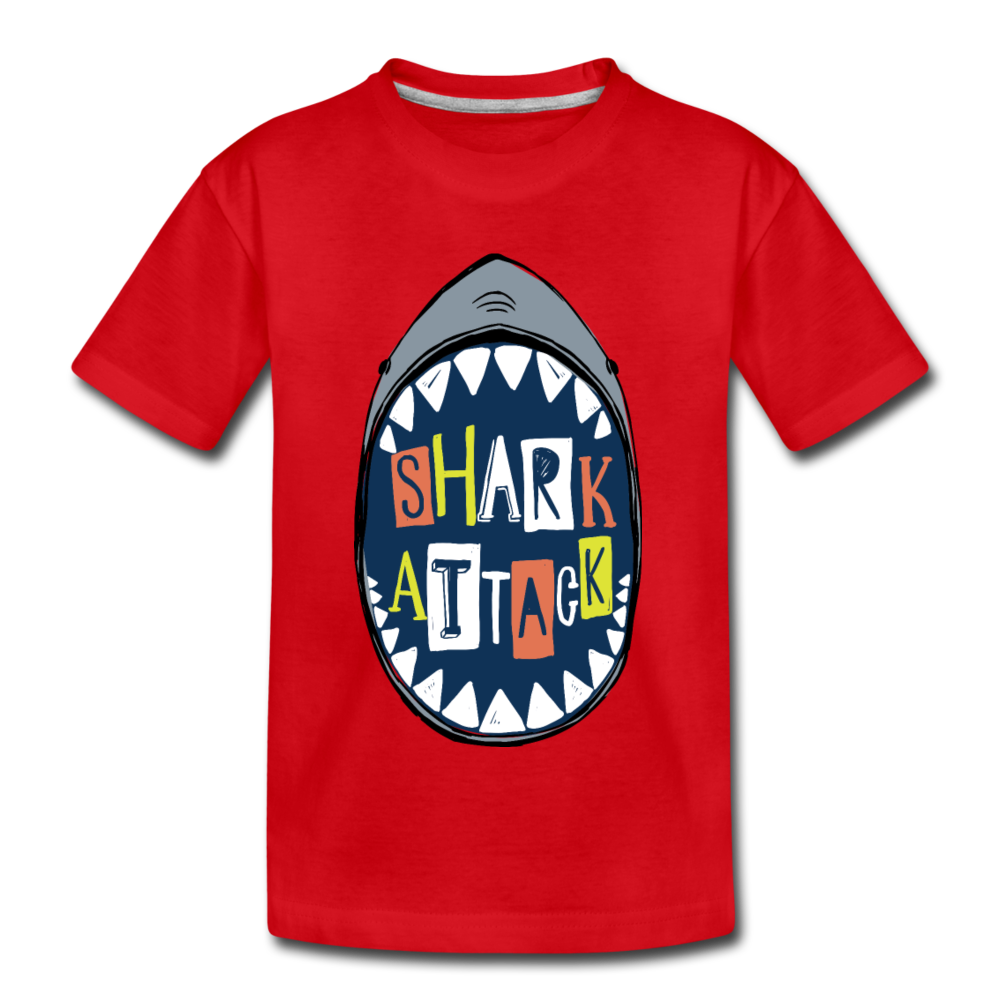 Shark Attack Kids T-Shirt - red