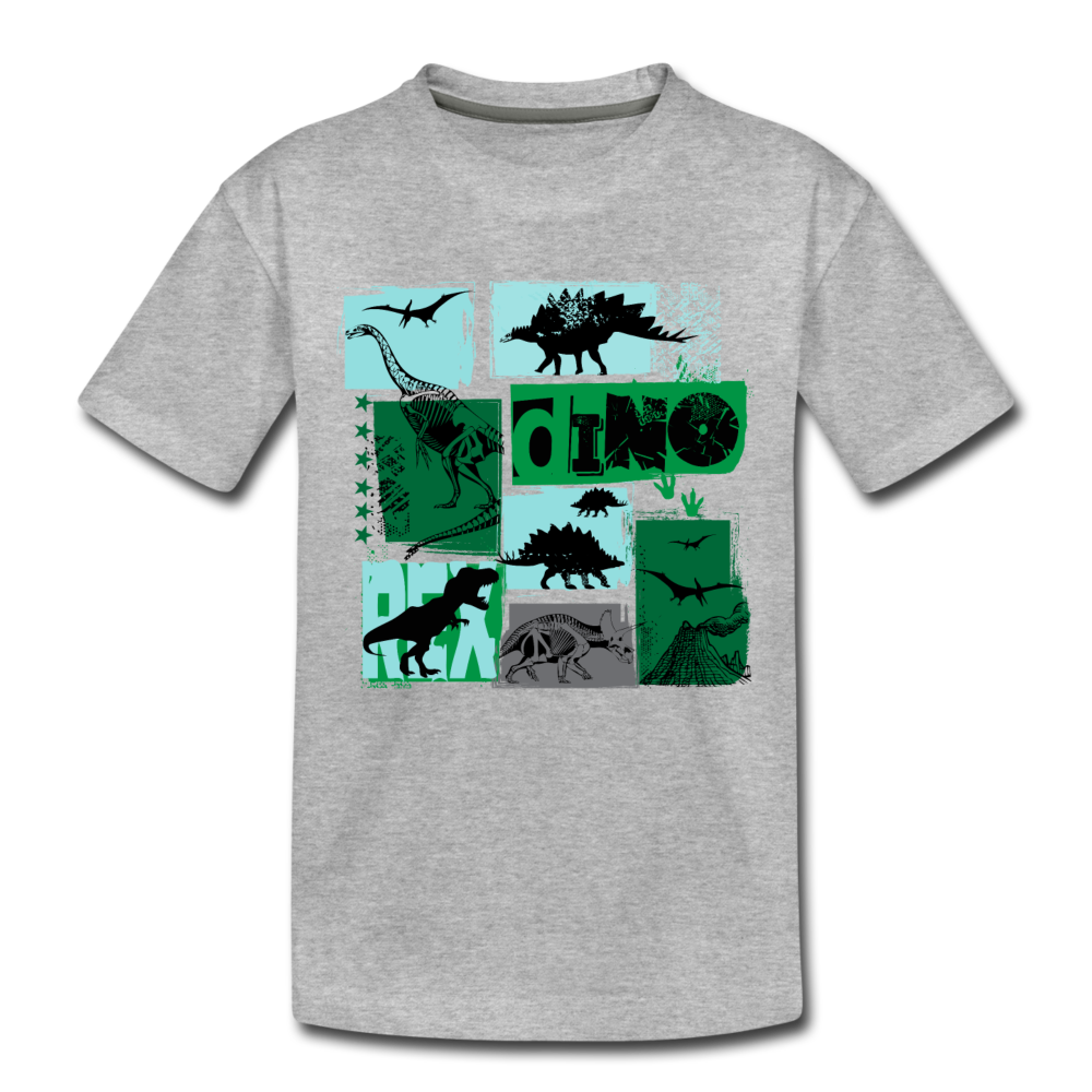Dinosaurs Kids T-Shirt - heather gray