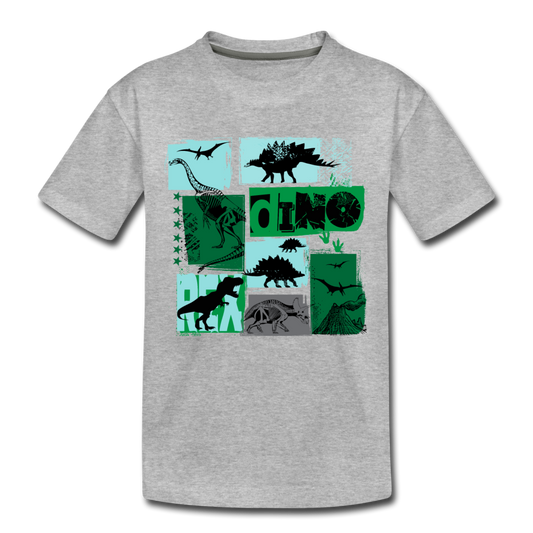 Dinosaurs Kids T-Shirt - heather gray