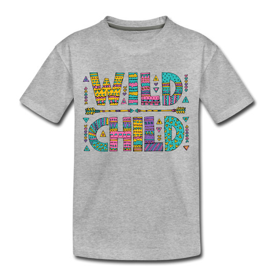 Wild Child Kids T-Shirt - heather gray
