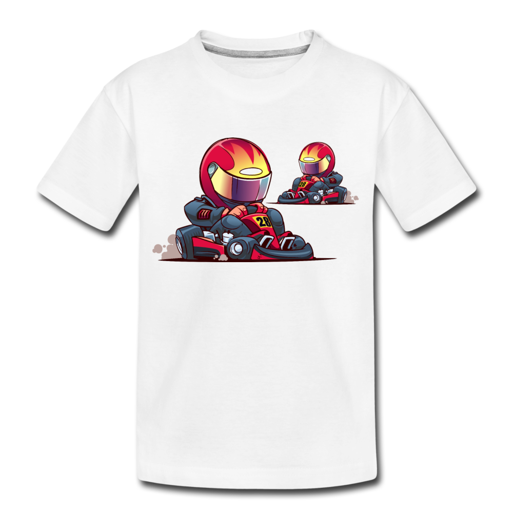 Go-Karts Cartoon Kids T-Shirt - white
