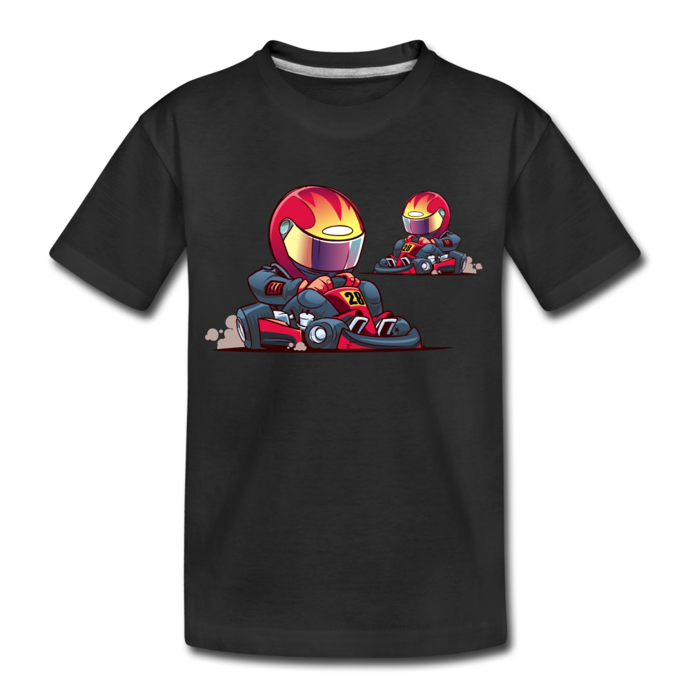 Go-Karts Cartoon Kids T-Shirt - black