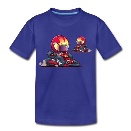 Go-Karts Cartoon Kids T-Shirt - royal blue