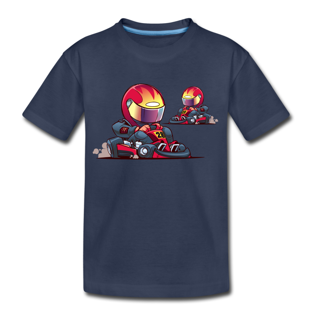 Go-Karts Cartoon Kids T-Shirt - navy