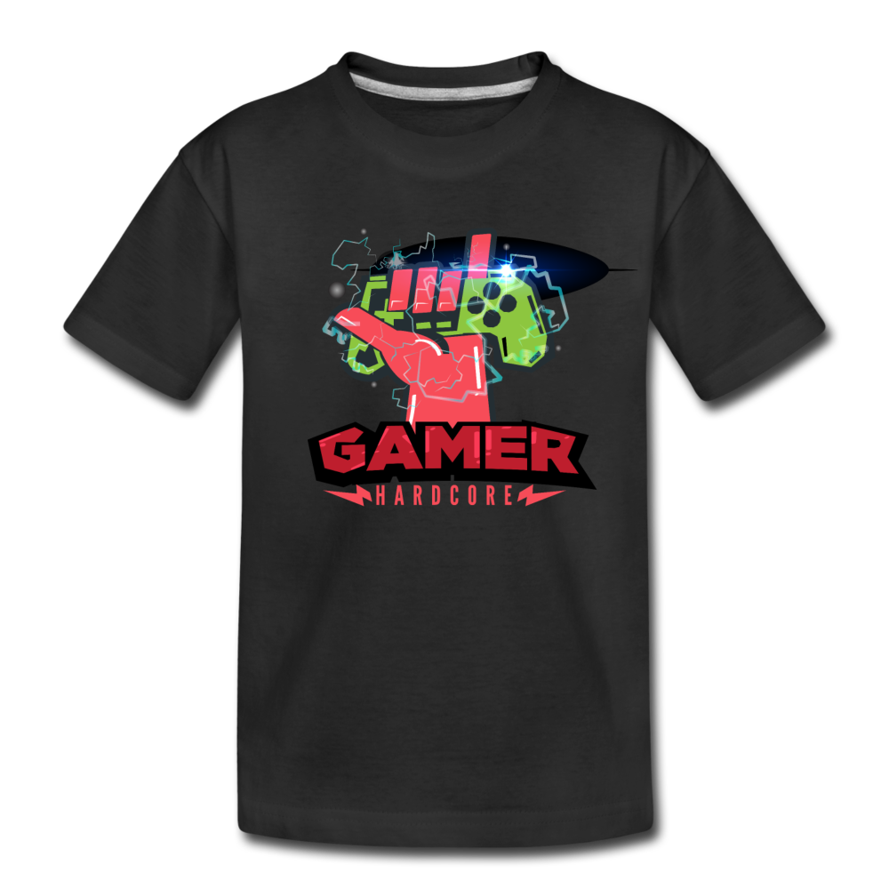 Hardcore Gamer Kids T-Shirt - black