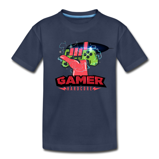 Hardcore Gamer Kids T-Shirt - navy