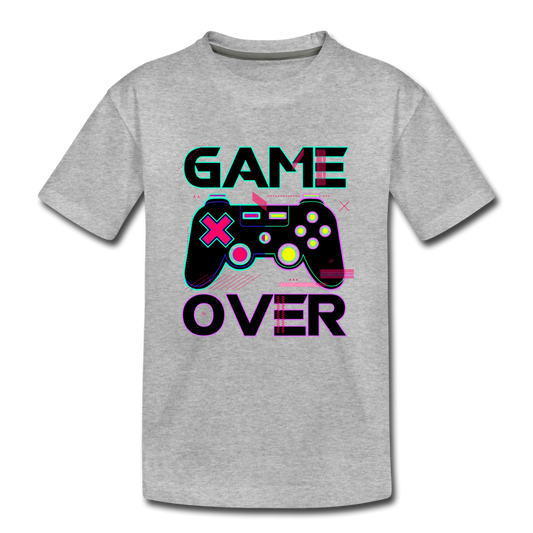 Game Over Gamer Kids T-Shirt - heather gray