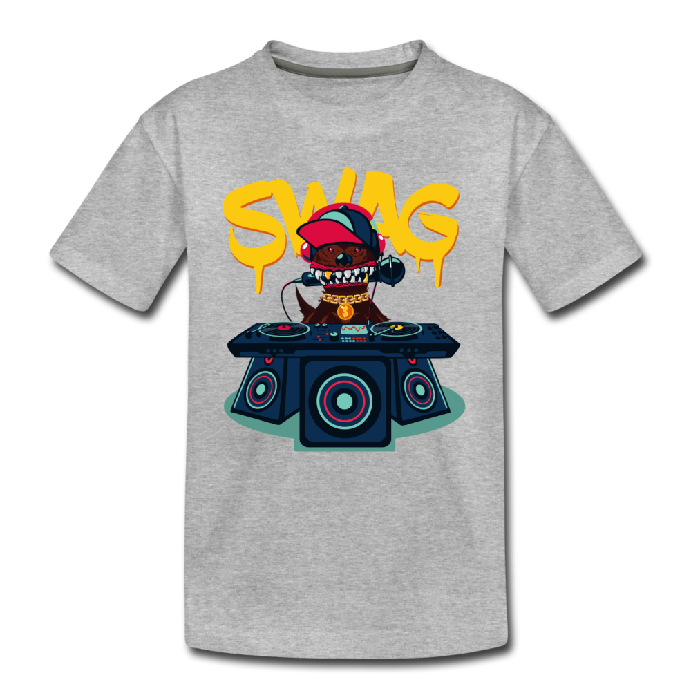 Swag DJ Kids T-Shirt - heather gray