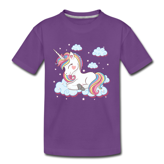 Unicorn Clouds Kids T-Shirt - purple