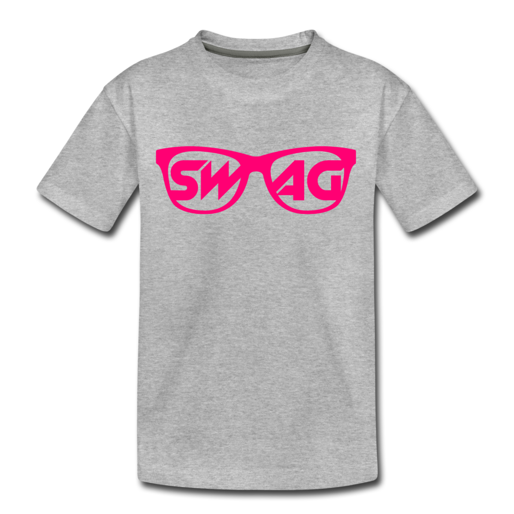 Swag Sunglasses Kids T-Shirt - heather gray