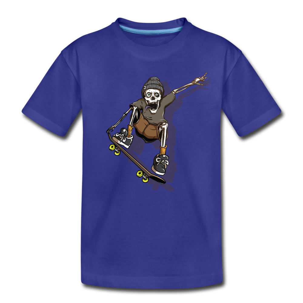 Skeleton Skater Kids T-Shirt - royal blue