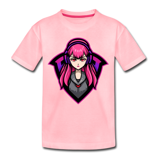 Cartoon Girl Kids T-Shirt - pink