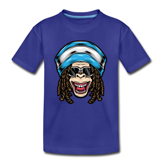 Monkey Dread Locks Kids T-Shirt - royal blue