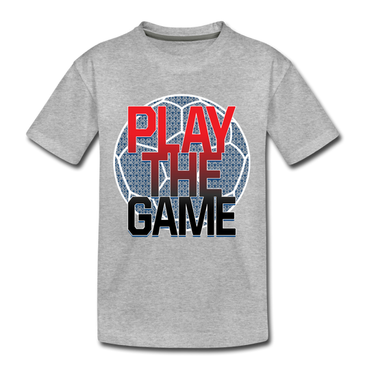 Play the Game Soccer Kids T-Shirt - heather gray