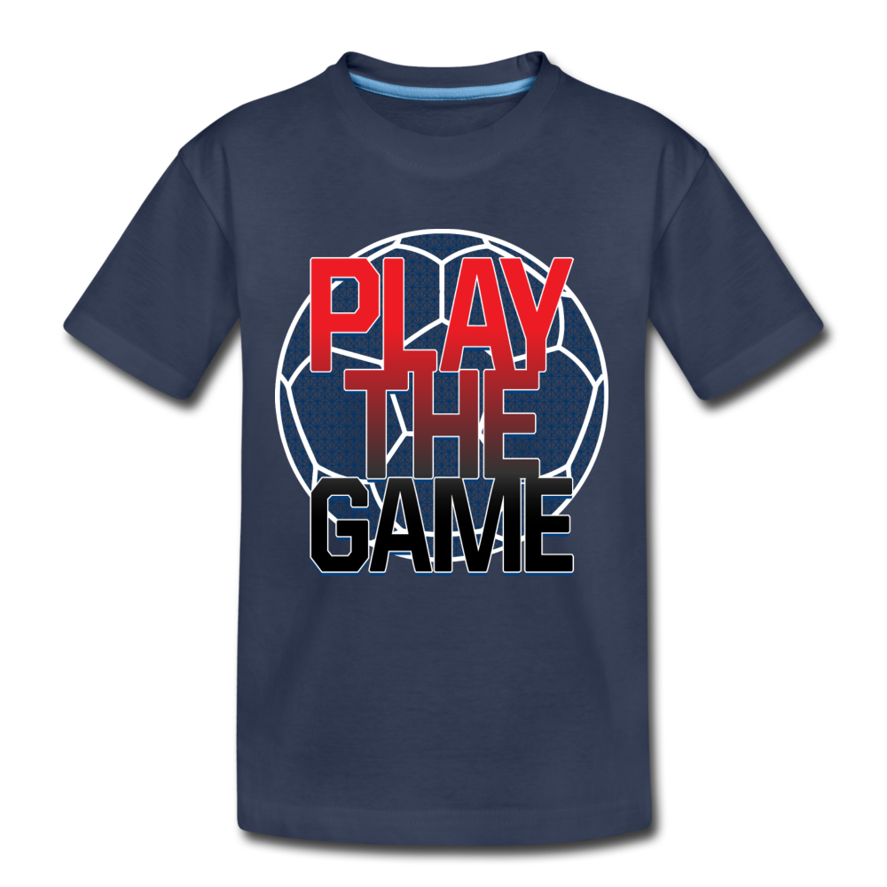 Play the Game Soccer Kids T-Shirt - navy